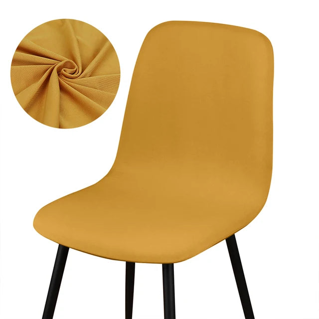 Housse de chaise design en tissu Jade de couleur jaune