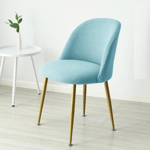 Housse de chaise design couleur bleu ciel