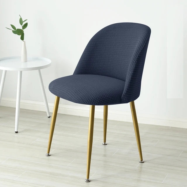 Housse de chaise design couleur bleu marine