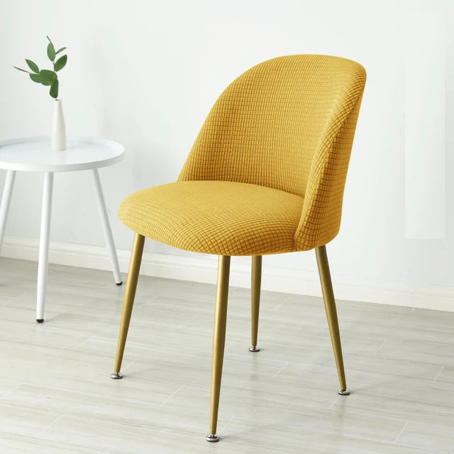 Housse de chaise design couleur jaune