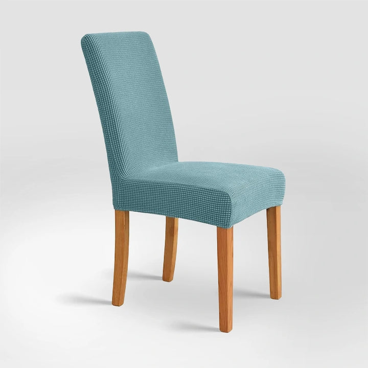Housse de chaise en jacquard Carolina de couleur bleu ciel