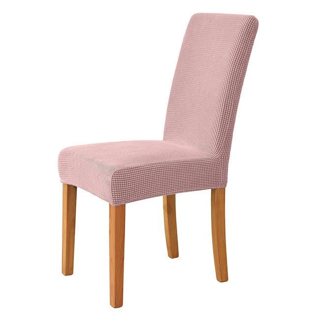 Housse de chaise en jacquard Carolina de couleur rose