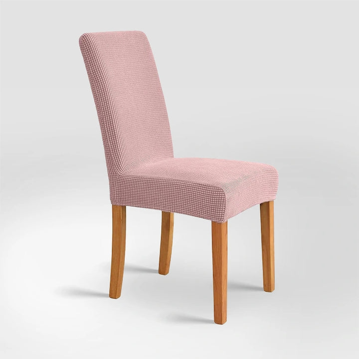 Housse de chaise en jacquard Carolina de couleur rose