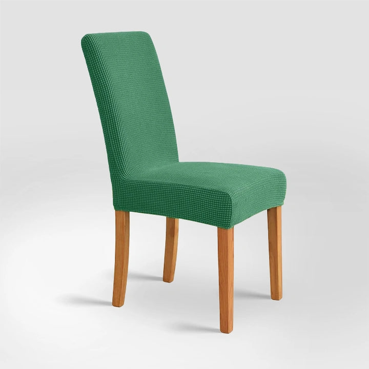 Housse de chaise en jacquard Carolina de couleur vert