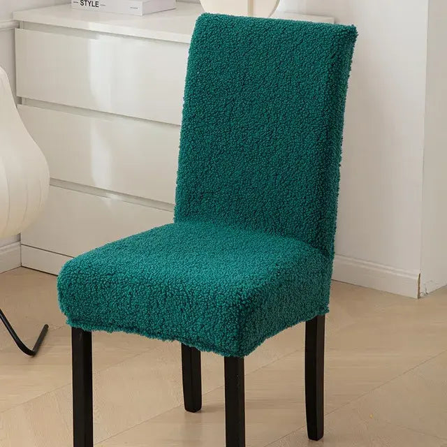 Housse de chaise en polaire Cyrielle de couleur vert