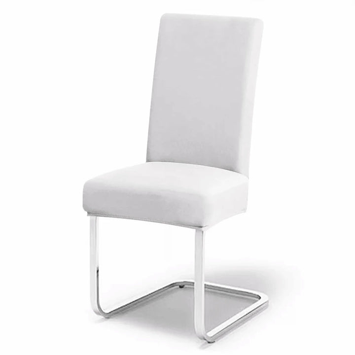 Housse de chaise en tissu Angela de couleur blanc