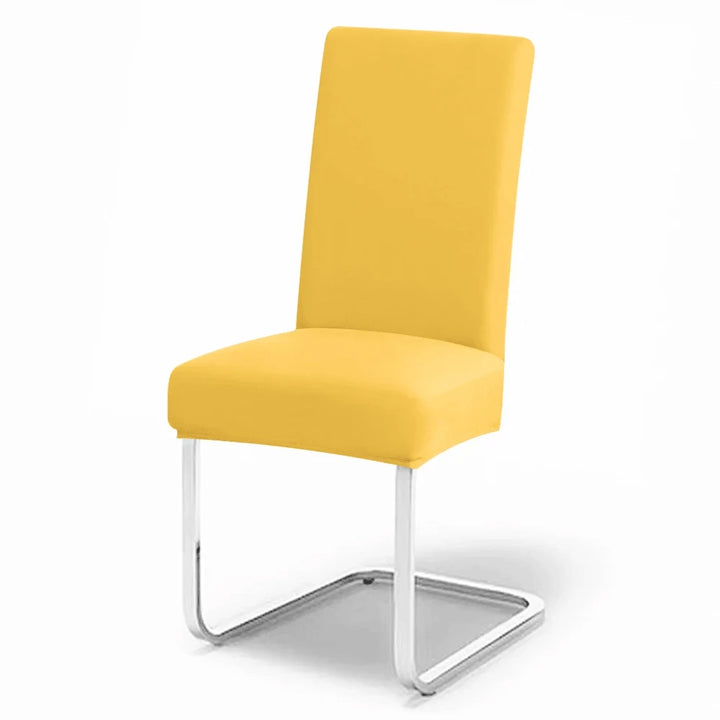 Housse de chaise en tissu Angela de couleur jaune