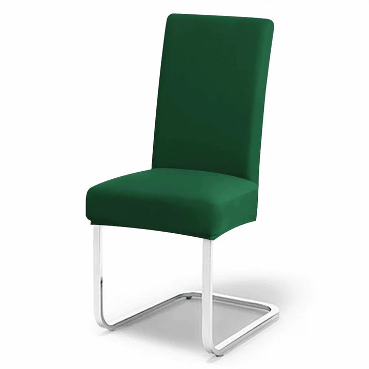 Housse de chaise en tissu Angela de couleur vert foncé