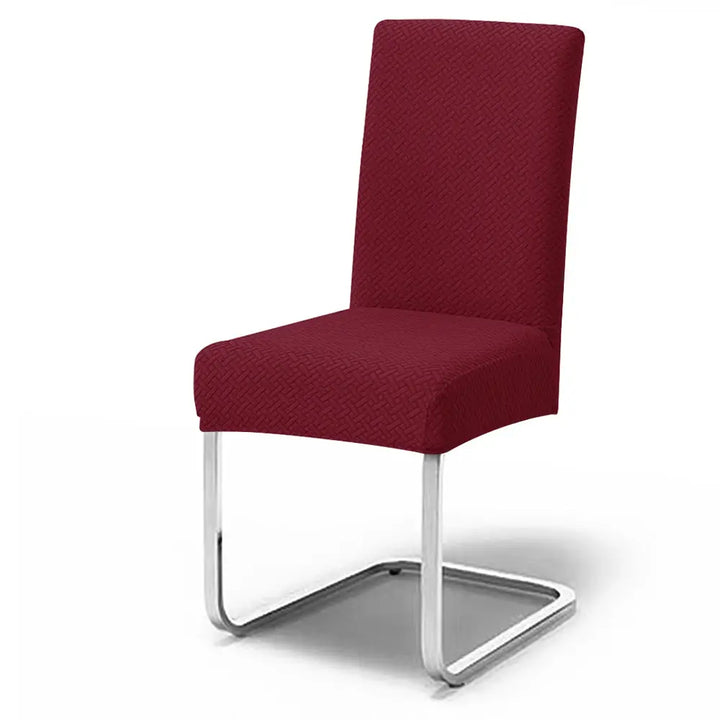 Housse de chaise en tissu Diana de couleur bordeaux