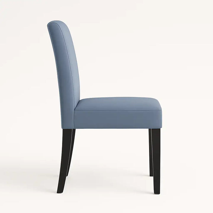 Housse de chaise Lola de couleur gris bleu vue de profil