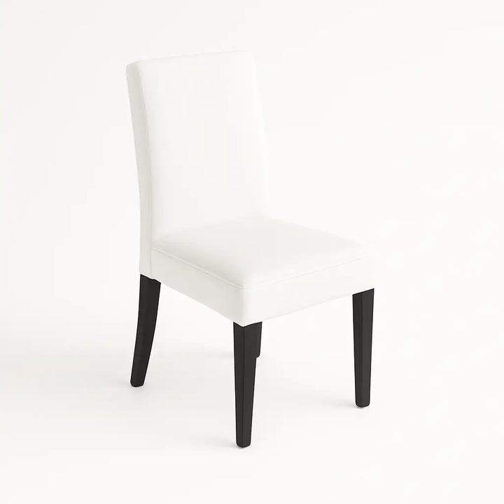 Housse de chaise Lola de couleur blanc vue avant principal