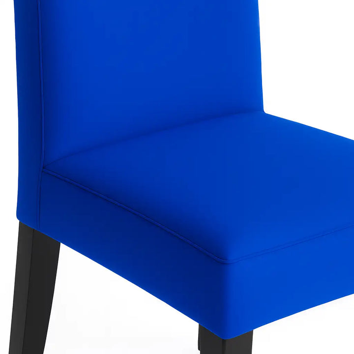 Housse de chaise Lola de couleur bleu zoom texture