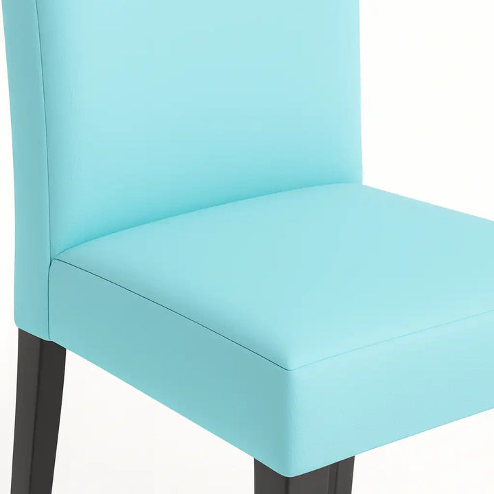 Housse de chaise Lola de couleur bleu ciel zoom texture