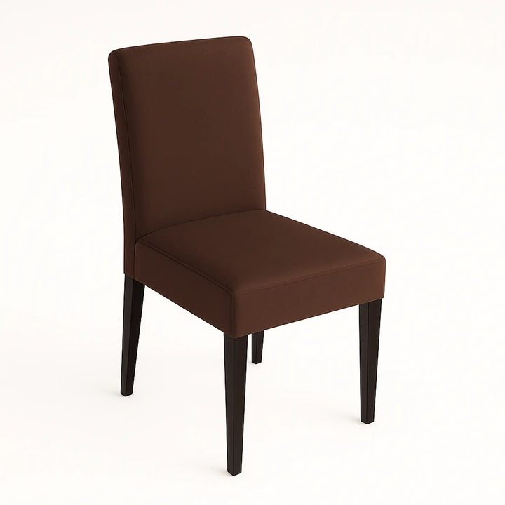Housse de chaise Lola de couleur café vue avant principal
