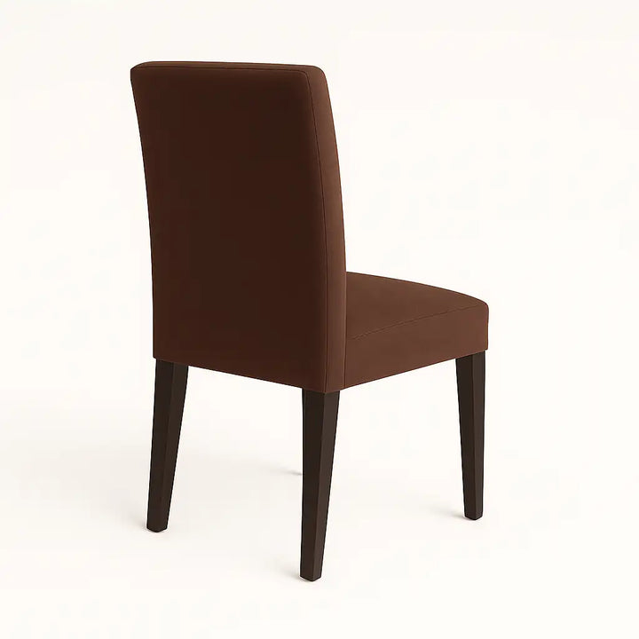 Housse de chaise Lola de couleur café vue arrière