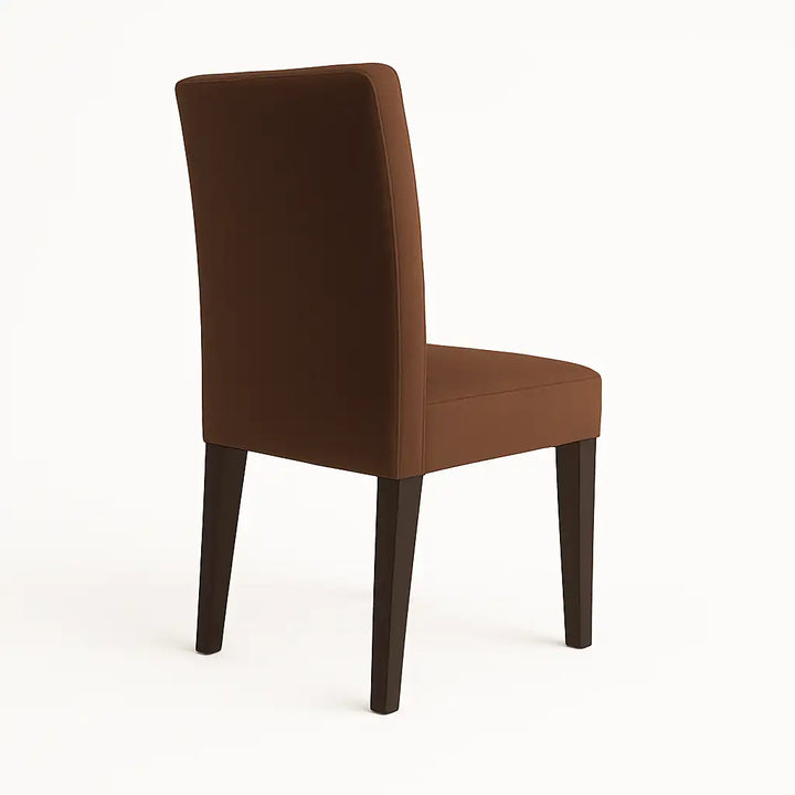 Housse de chaise Lola de couleur chocolat vue arrière