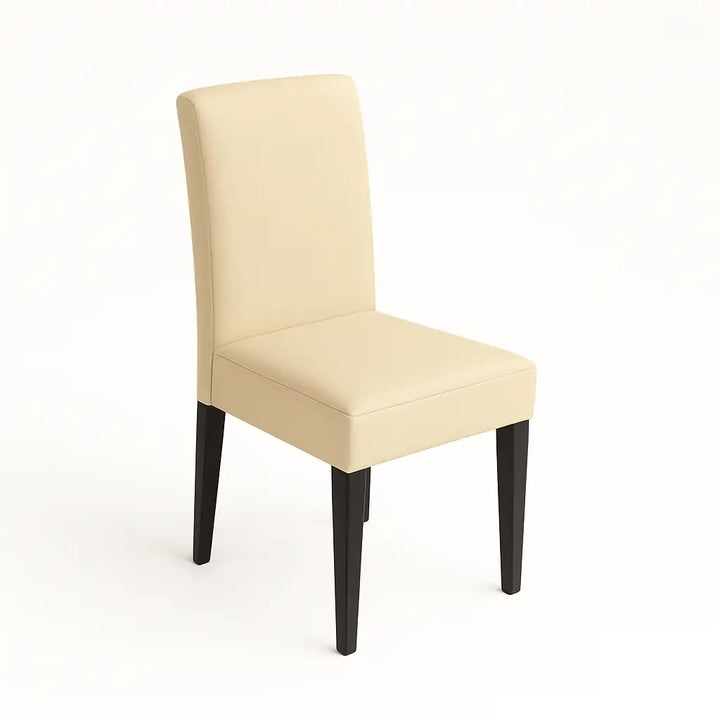 Housse de chaise Lola de couleur crème vue avant pricipal