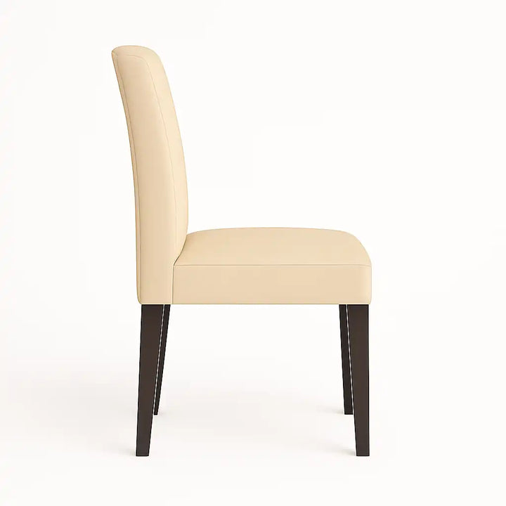Housse de chaise Lola de couleur crème vue de profil