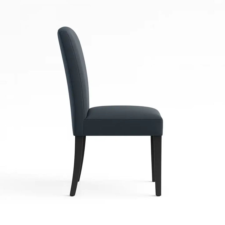 Housse de chaise Lola de couleur anthracite vue de profil