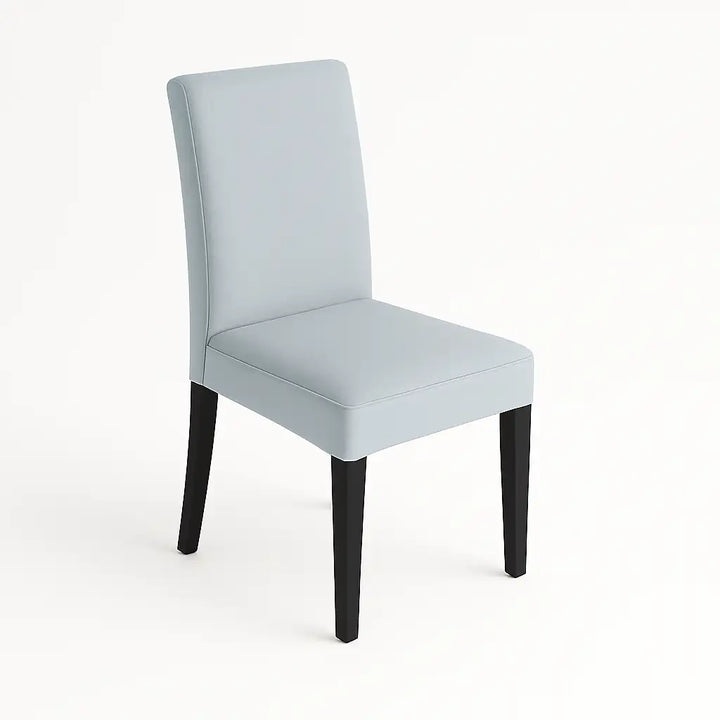 Housse de chaise Lola de couleur gris clair vue avant principal