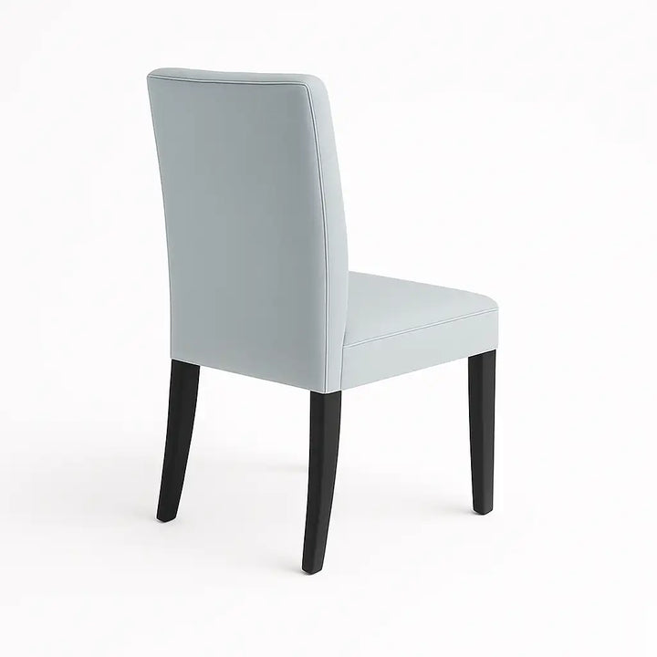 Housse de chaise Lola de couleur gris clair vue arrière