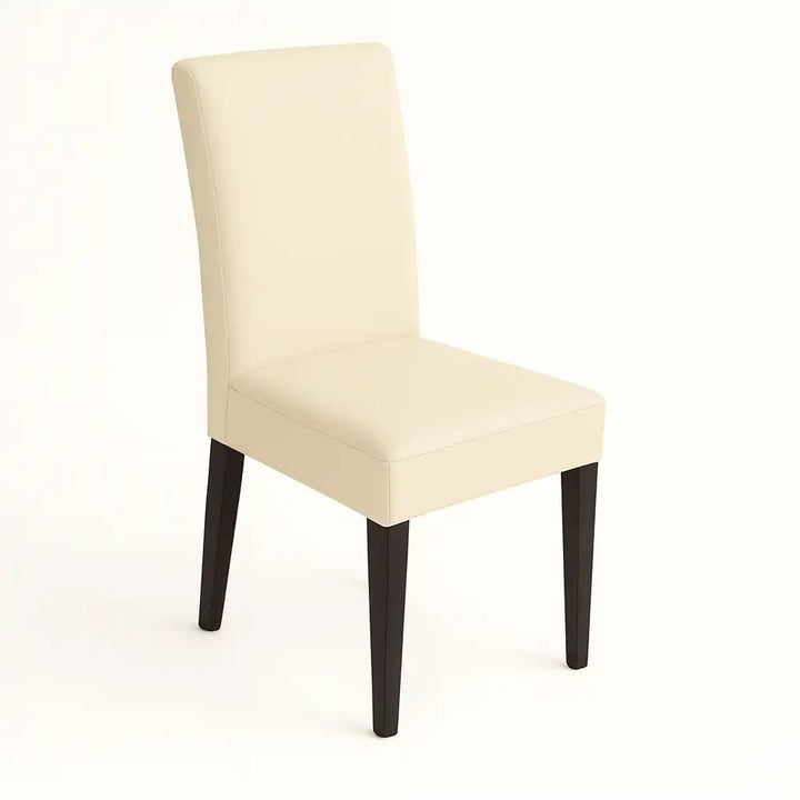 Housse de chaise Lola de couleur ivoire vue avant principal