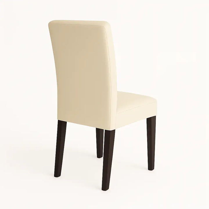 Housse de chaise Lola de couleur ivoire vue arrière