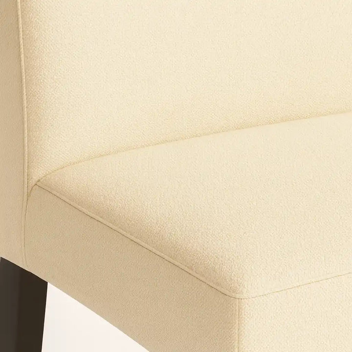 Housse de chaise Lola de couleur ivoire zoom texture