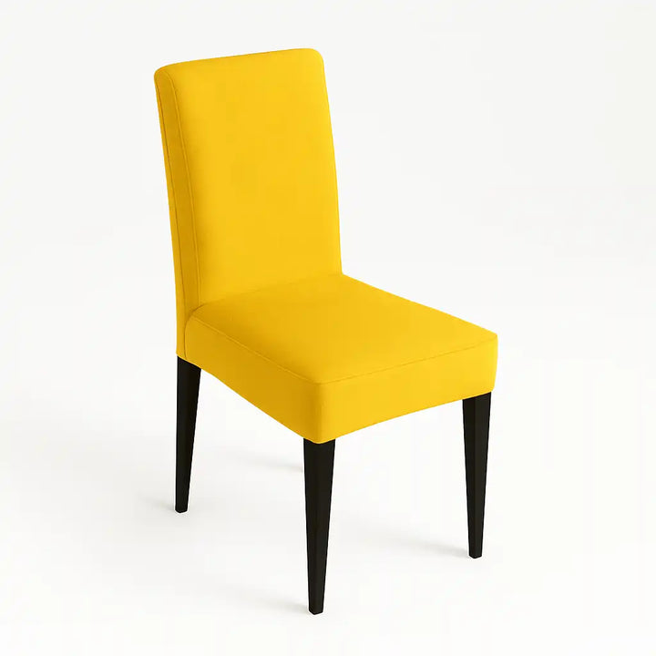 Housse de chaise Lola de couleur jaune vue avant principal