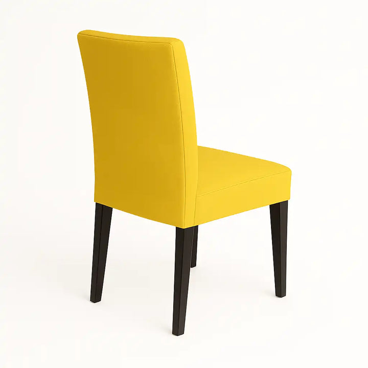 Housse de chaise Lola de couleur jaune vue arrière