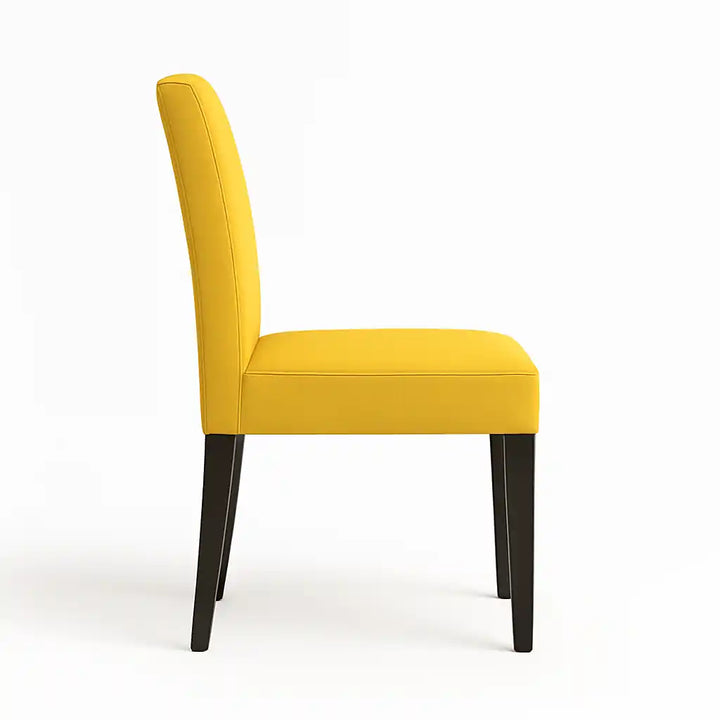 Housse de chaise Lola de couleur jaune vue de profil