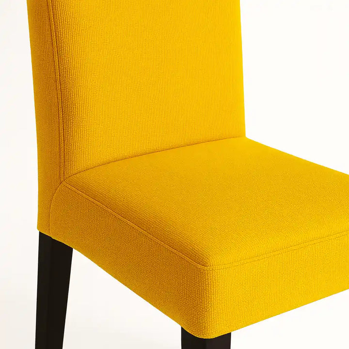 Housse de chaise Lola de couleur jaune zoom texture