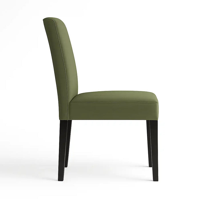 Housse de chaise Lola de couleur kaki vue de profil