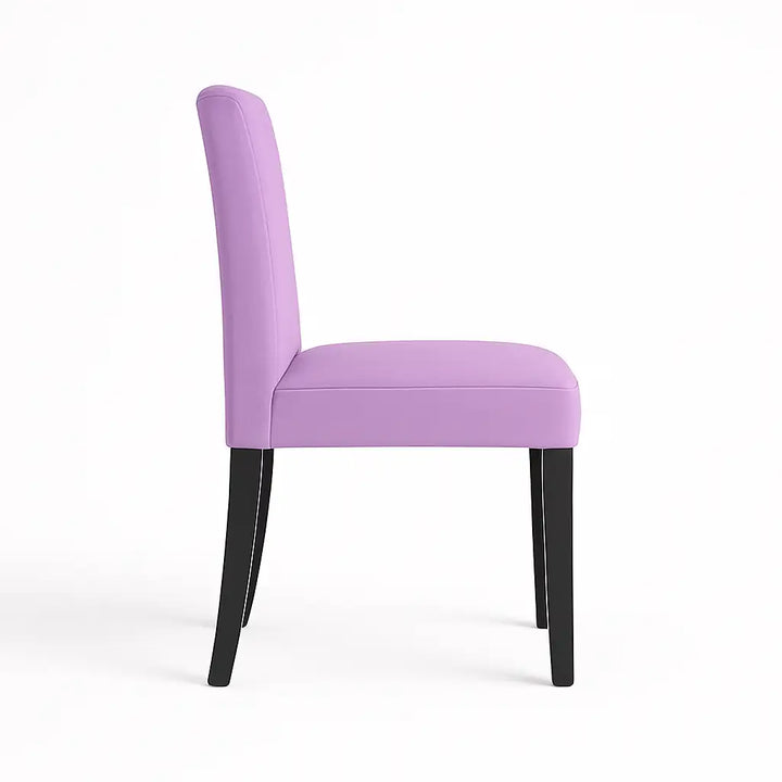 Housse de chaise Lola de couleur lilas vue de profil