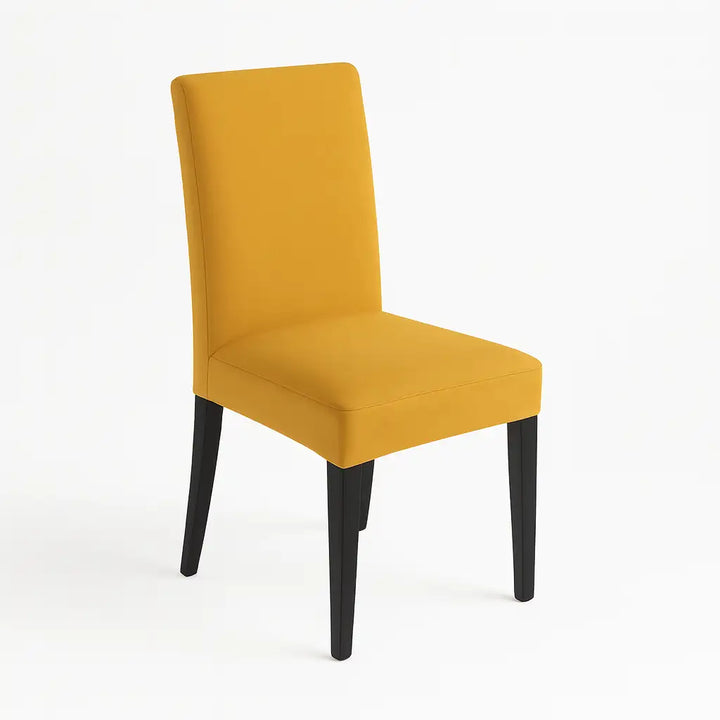 Housse de chaise Lola de couleur moutard vue avant principal