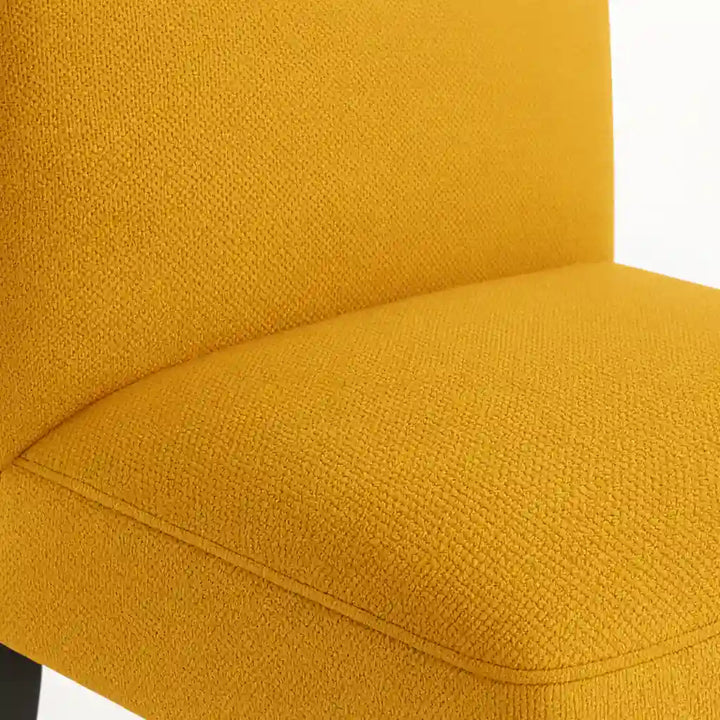 Housse de chaise Lola de couleur moutard zoom texture