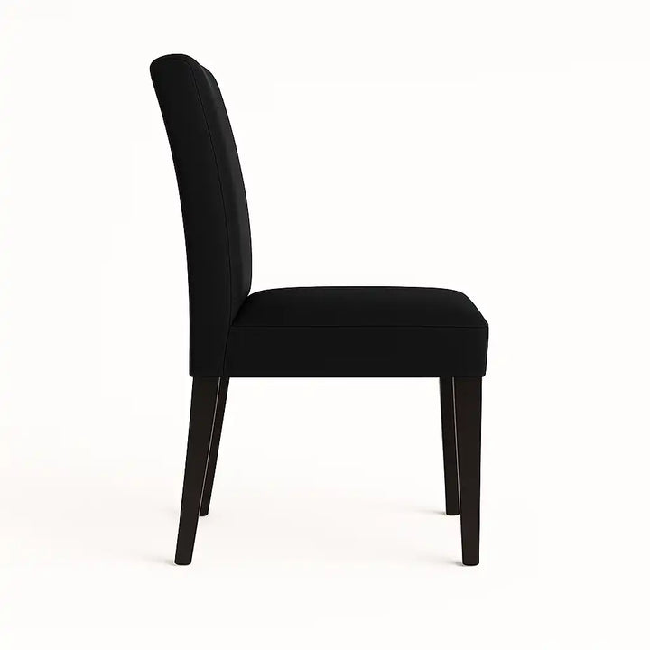 Housse de chaise Lola de couleur noir vue de profil