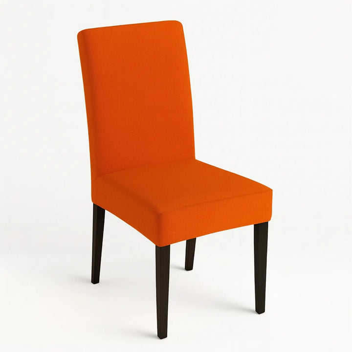 Housse de chaise Lola de couleur orange vue avant pricipal