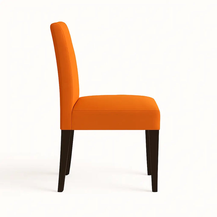Housse de chaise Lola de couleur orange vue de profil