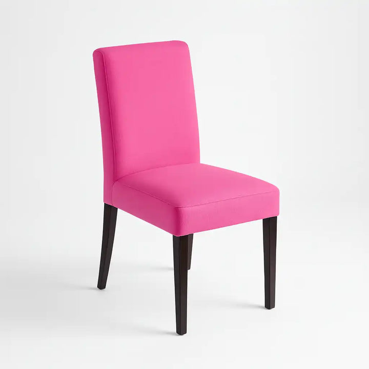 Housse de chaise Lola de couleur rose vue avant principal 