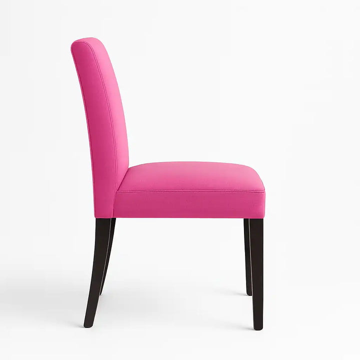 Housse de chaise Lola de couleur rose vue de profil