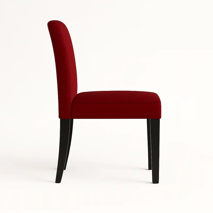 Housse de chaise Lola de couleur bordeaux vue de profil