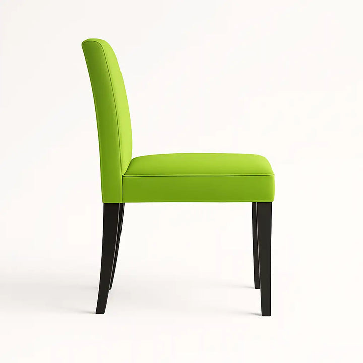 Housse de chaise Lola de couleur vert pomme vue de profil