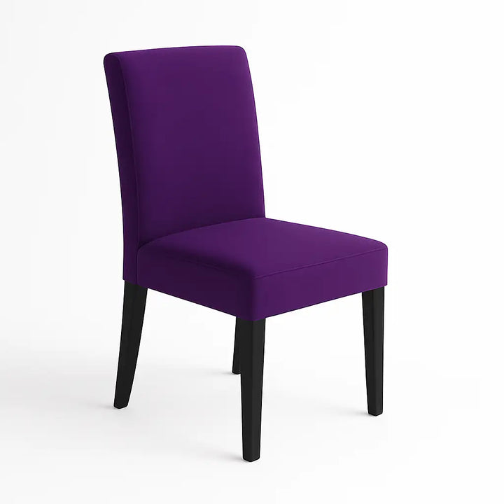 Housse de chaise Lola de couleur violet vue avant principal