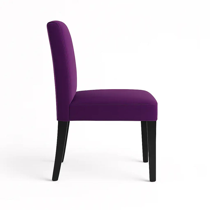 Housse de chaise Lola de couleur violet vue de profil