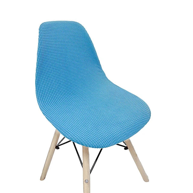 Housse de chaise scandinave en Jacquard Justine de couleur bleu ciel