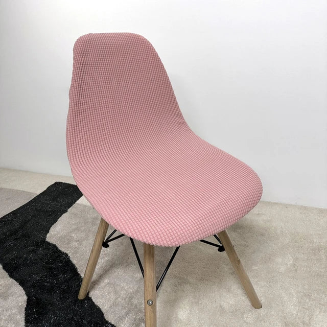 Housse de chaise scandinave en Jacquard Justine de couleur rose