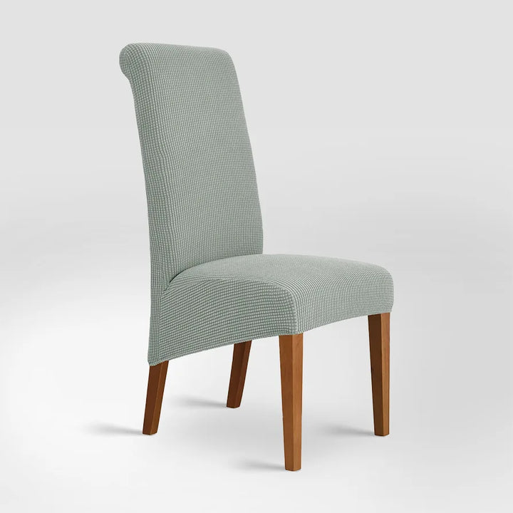 Housse de chaise XL en jacquard  Amalia de couleur gris clair