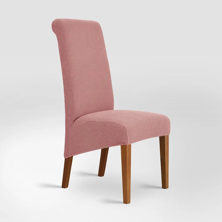 Housse de chaise XL en jacquard  Amalia de couleur rose