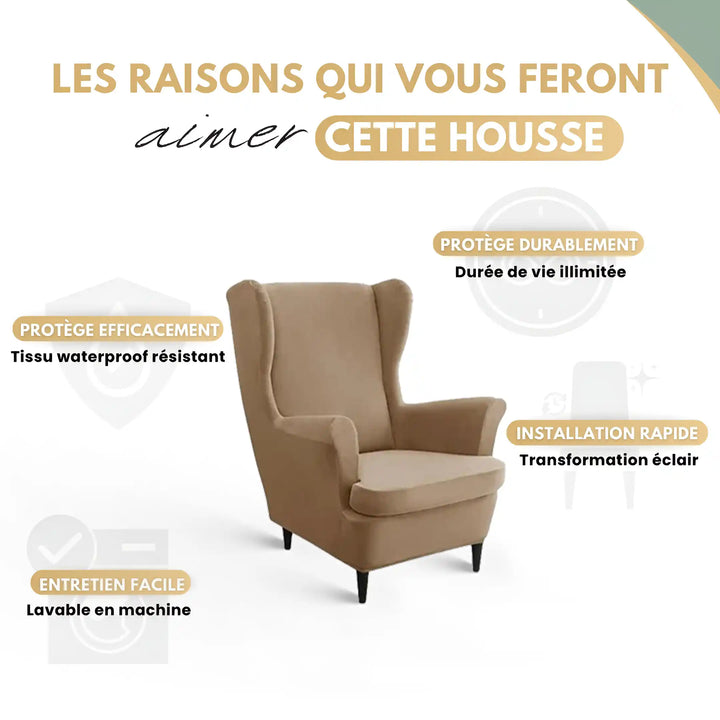 Housse extensible, résistante à l’eau, facile à installer et entretenir, idéale pour protéger vos meubles avec élégance.